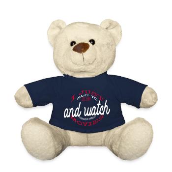 Bakers Motto Bedroom Quote Bakers Shirt - Teddy Bear - french navy - Front