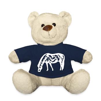 cheval blanc cheval blanc t-shirt cadeau cavalier - Nounours - bleu marine - Devant