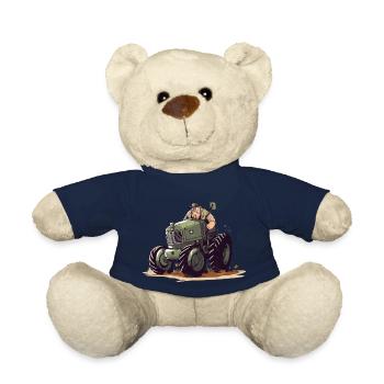 Denis the Angry Farmer - Teddy Bear - french navy - Front