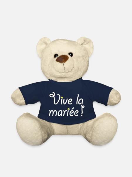 Vive la mariée ! - Nounours - bleu marine