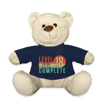 Level 18 Complete Birthday - Teddy Bear - french navy - Front