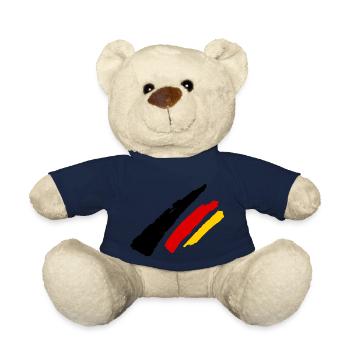 Germany Flag Stripe - Teddy Bear - french navy - Front