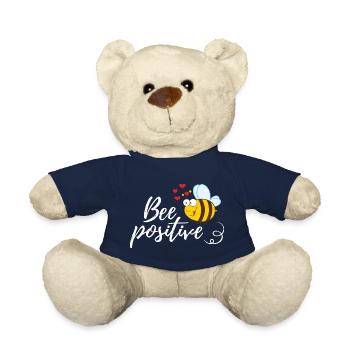 Lustige Biene Spruch Bee Positive - Teddy - French Navy - Vorne