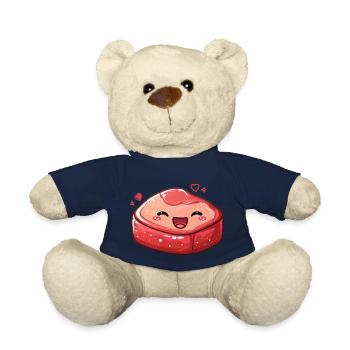 Sweet steak with googly eyes - Teddy Bear - french navy - Front