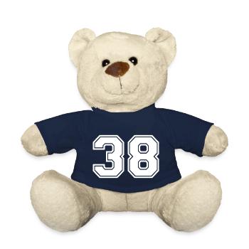 Number 38 - Teddy Bear - french navy - Front