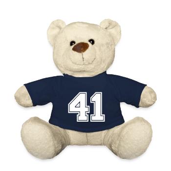 Number 41 - Teddy Bear - french navy - Front