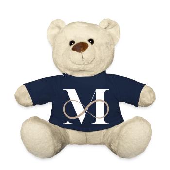 Infinite letter m - Teddy Bear - french navy - Front