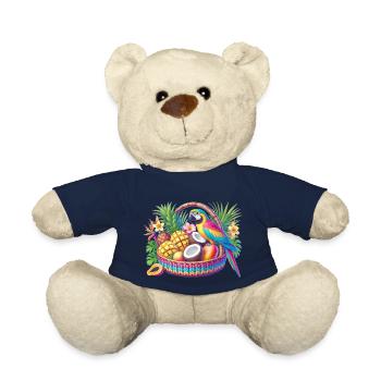 Fruit basket with parrot - Teddy Bear - french navy - Front