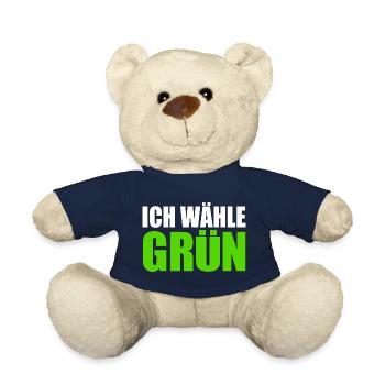 I choose green - Teddy Bear - french navy - Front