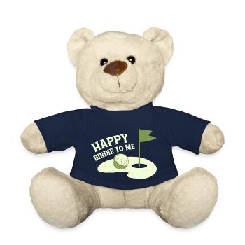 Happy Birdie To Me Golfer Golf - Teddy Bear - french navy - Front