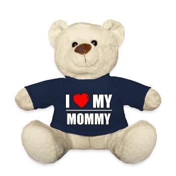 Conception de la police « J’aime ma maman » - Nounours - bleu marine - Devant