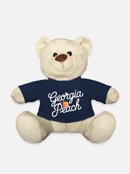 Georgia Peach Script - Teddy Bear - french navy