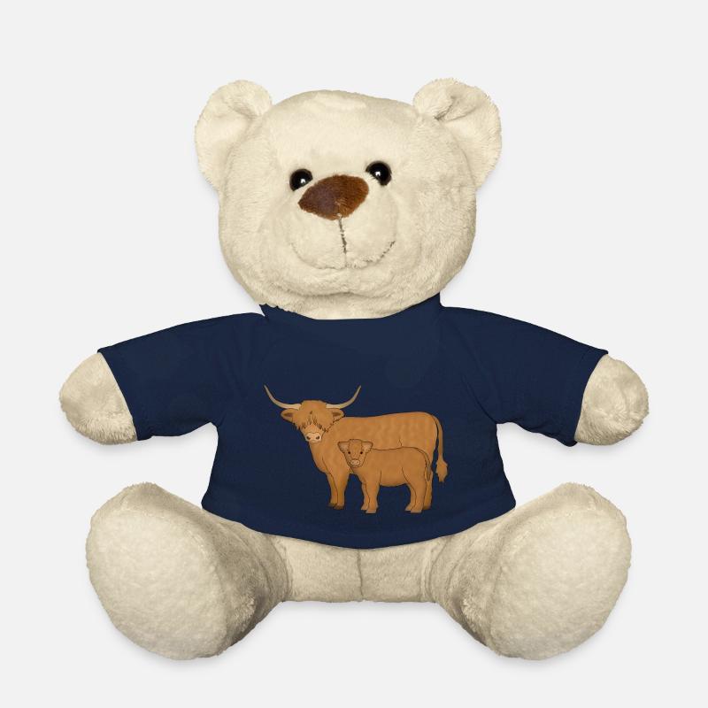 Highland Cattle schaut mi - Teddy - French Navy