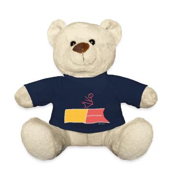 Weitsprung Strichmännchen, Frau Sport Wettkampf - Teddy - French Navy - Vorne