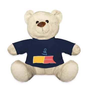 Weitsprung Strichmännchen, Sport Verein Freizeit - Teddy - French Navy - Vorne