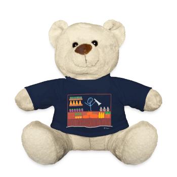 Market stick figures, trade goods flea market job - Teddy Bear - french navy - Front