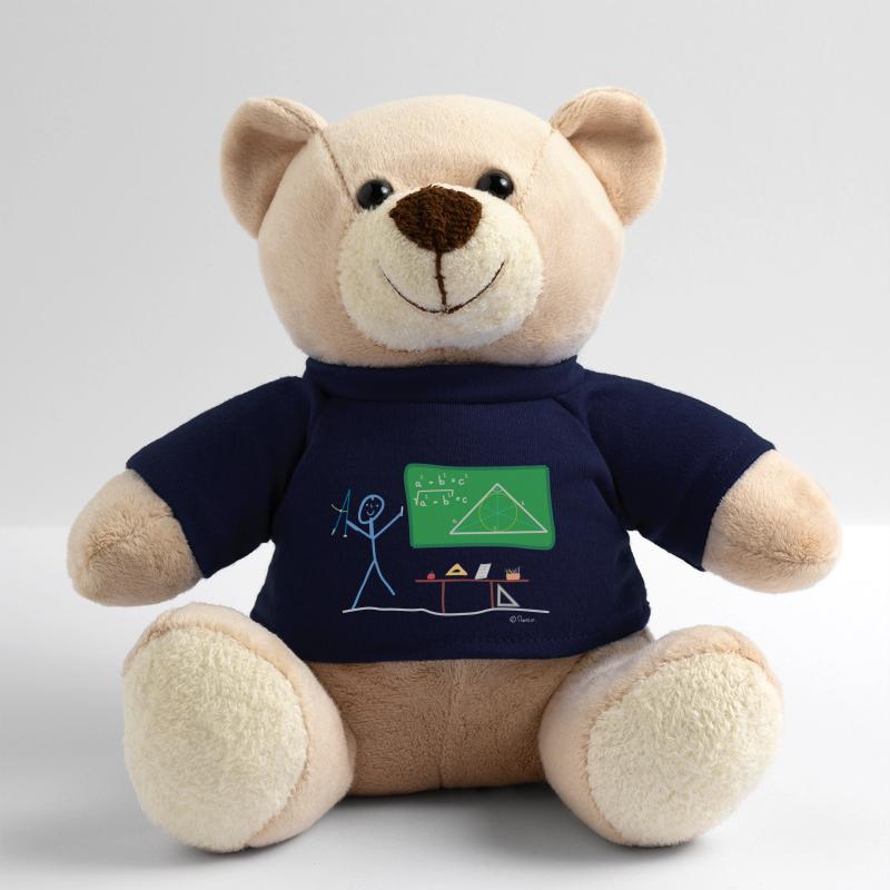 School stickman, geometry task math Teddy Bear