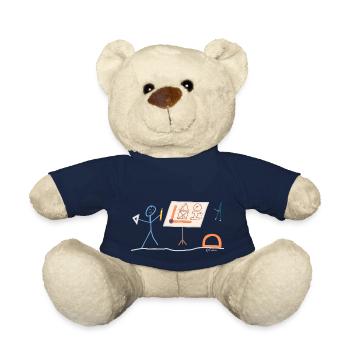 Dessinateur technique Stickman Designer - Nounours - bleu marine - Devant