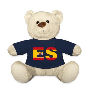 Espagne Drapeau ISO Code ES Madrid Europe Ibiza UE - Nounours - bleu marine - Devant