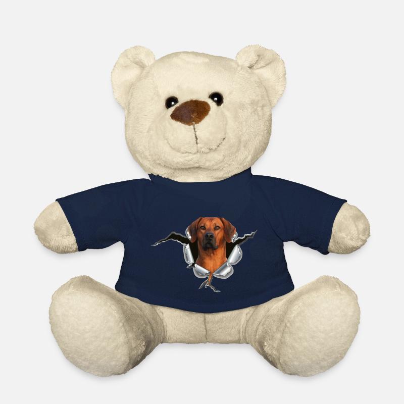Rhodesian Ridgeback auf Metall - Teddy - French Navy