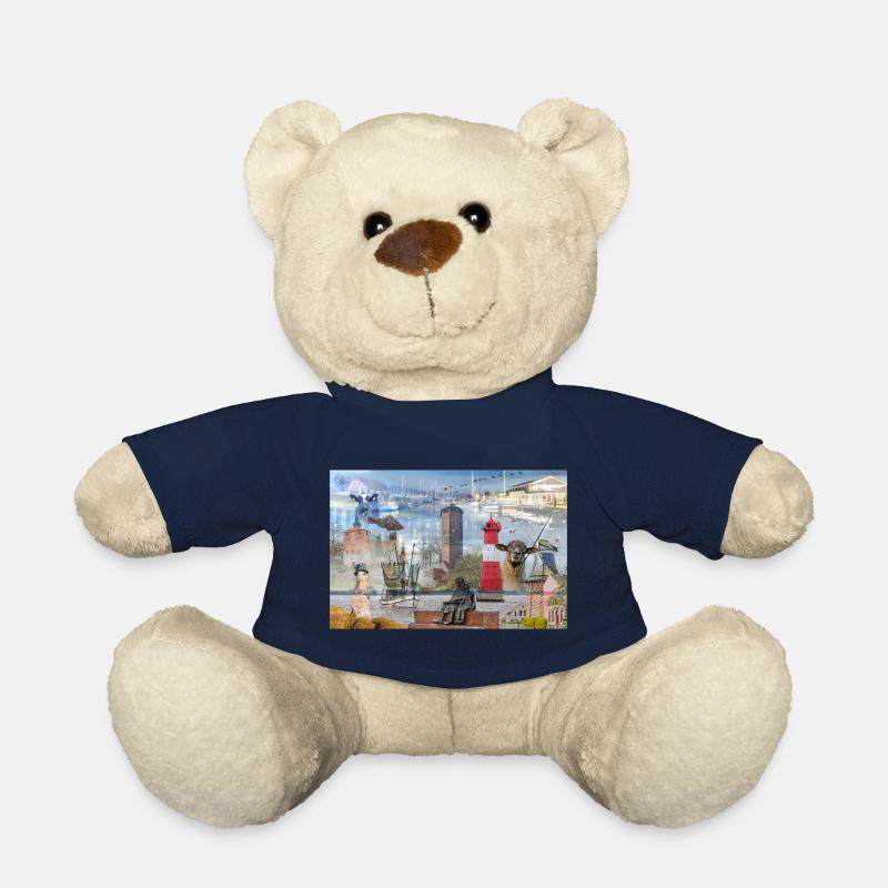 Collage de Varel - Nounours - bleu marine