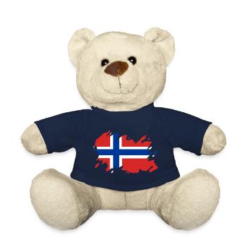 Norwegen Flagge Farbfleck Klecks Fleck Vintage - Teddy - French Navy - Vorne