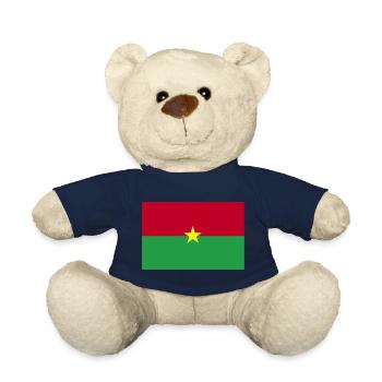 Burkina Faso flag - Teddy Bear - french navy - Front
