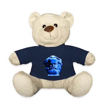 Monument Karl Marx, Chemnitz Nischel. Bleu foncé - Nounours - bleu marine - Devant