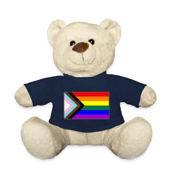 Fortschritt LGBTQ Gay Pride Flagge - Teddy - French Navy - Vorne