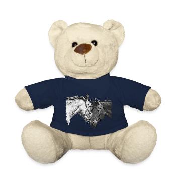 Schimmel und Rappe Pferdefreundschaft (DDP) - Teddy - French Navy - Vorne