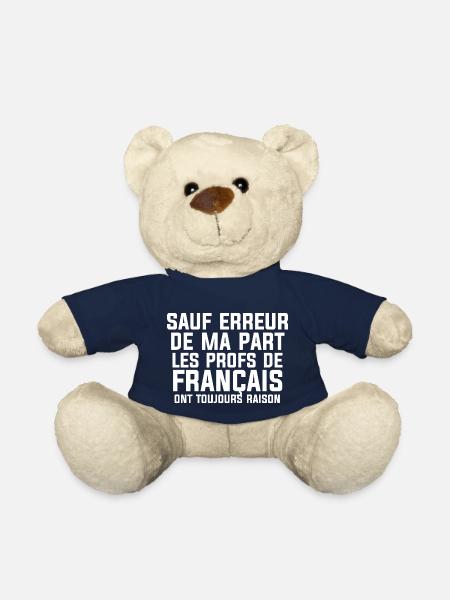 prof de français cadeau drôles - Nounours - bleu marine
