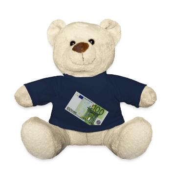 Billet de 100 euros sur fond blanc - Nounours - bleu marine - Devant
