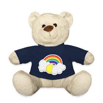 Regenbogen mit einer Sonne und Wolken - Teddy - French Navy - Vorne