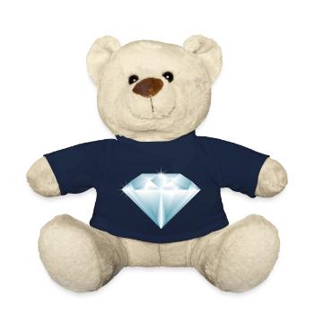 Diamant Gemstone Diamants Investissement Bijoux - Nounours - bleu marine - Devant