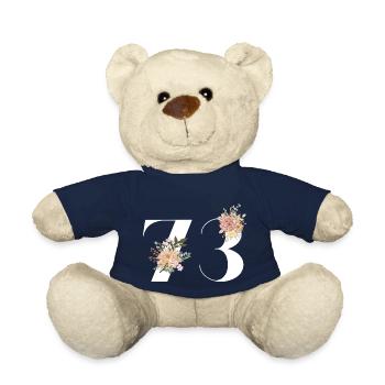 Blumen zum 73. Jahrestag (Geschenk von 73 Jahren) - Teddy - French Navy - Vorne