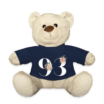 93rd Anniversary Flowers (Gift of 93 years) - Teddy Bear - french navy - Front