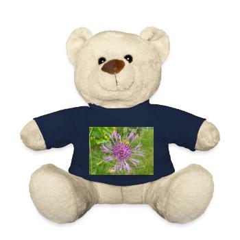 greater knapweed also centaurea Skabiosen-Flocken - Teddy Bear - french navy - Front