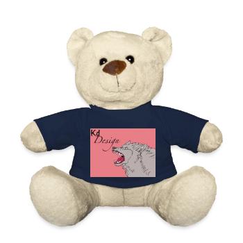 Wild wolf design - Teddy Bear - french navy - Front