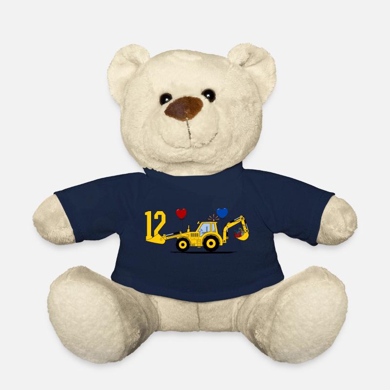 12. Geburtstag Bagger Traktor - Teddy - French Navy
