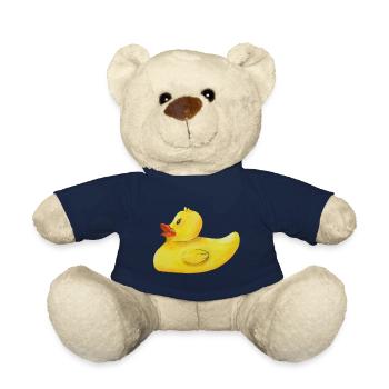 Quietscheente Badeente Gummiente niedliche Ente - Teddy - French Navy - Vorne