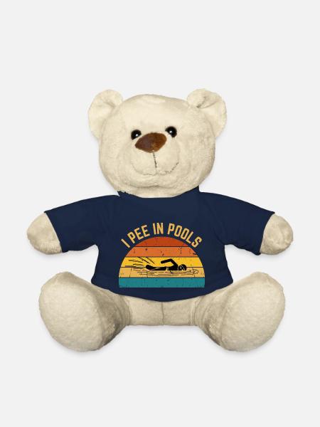 Ik plas in zwembaden grappig ik plas in zwembaden - Teddybjørn - navy