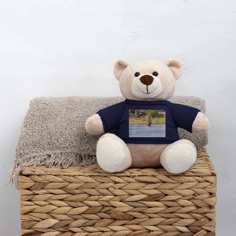 Landschaft am Fluss Cubango mit Nilpferden Teddy
