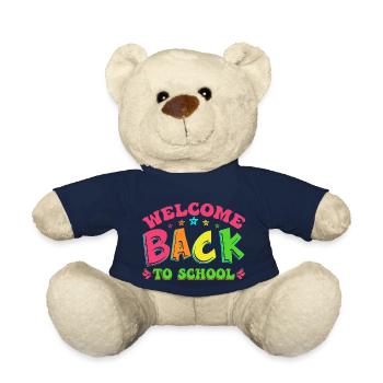 Bienvenue à l’école, la rentrée scolaire commence à s’amuser - Nounours - bleu marine - Devant
