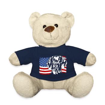 Magyar Vizsla America Flag Dogs Dog Wilsigns - Teddy Bear - french navy - Front