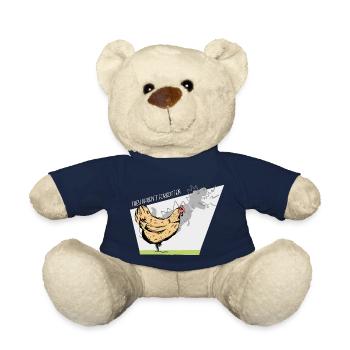 Lustiges Huhn mit Dinosaurierschatten - das haben sie nicht - Teddy - French Navy - Vorne