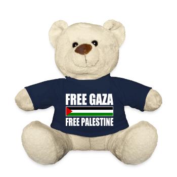 Free palestine free gaza - Teddy Bear - french navy - Front