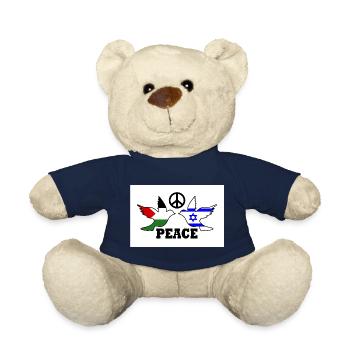 Peace for Free Palestine Israel - Nounours - bleu marine - Devant