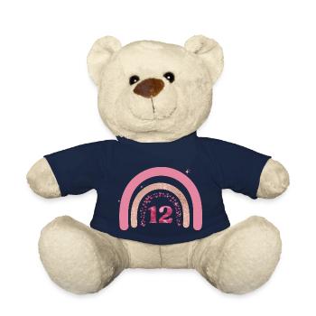 12e anniversaire rainbow rose - Nounours - bleu marine - Devant