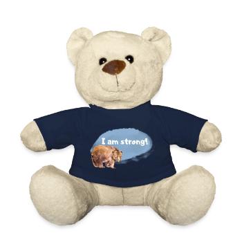 Bear Affirmation for Kids and Animal Lovers - Teddy Bear - french navy - Front