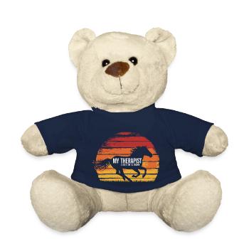 My therapist lives in the stable - Teddy Bear - french navy - Front